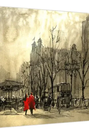 Schilderij - Schets van de stad Bezpieczna płatność