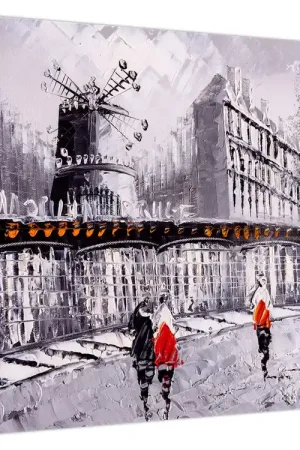 Schilderij - Olieverfschilderij van de stad II. Autentyczny