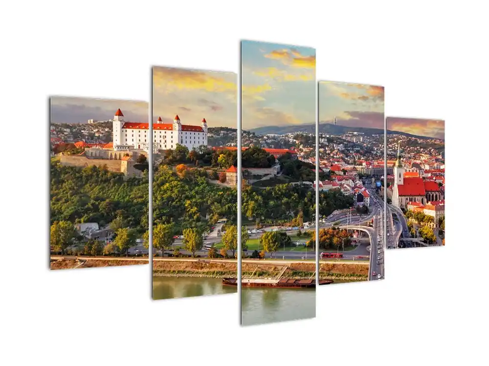 Schilderij - Panorama van Bratislava, Slowakije Oferta