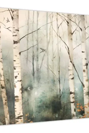 Premium Schilderij - Een bospatroon tekenen