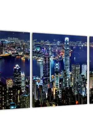 Promocja Schilderij - Stad bij nacht