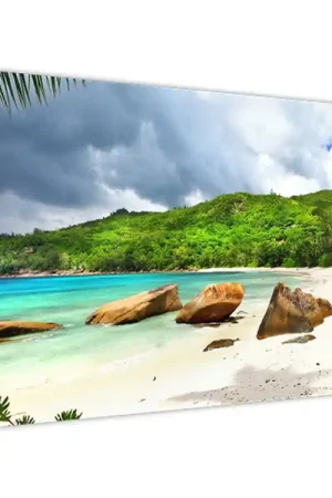 Schilderij - Seychellen, Strand van Takamaka Tylko dziś