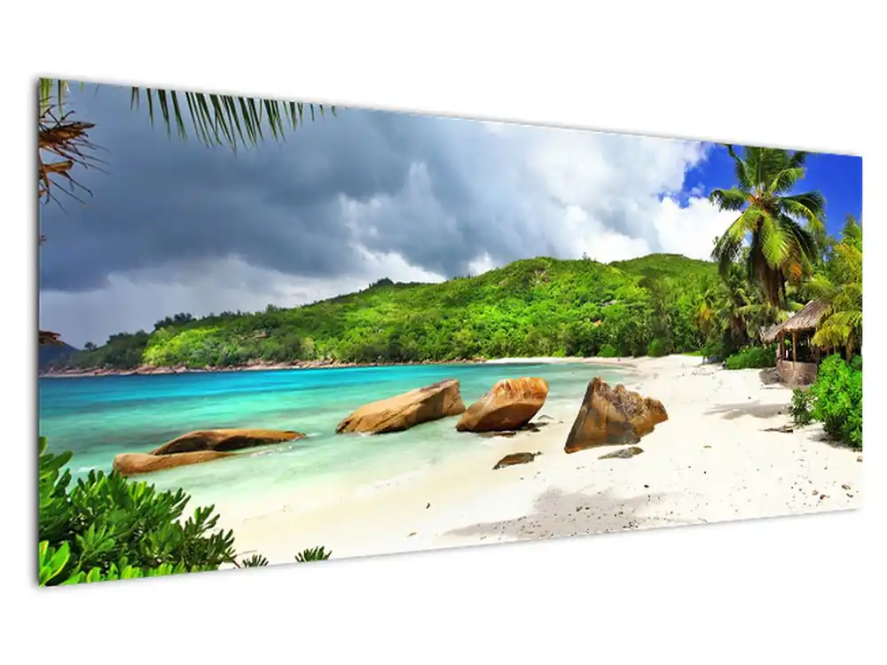 Schilderij - Seychellen, Strand van Takamaka Tylko dziś
