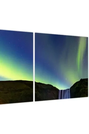 Schilderij - Noorderlicht in IJsland Rabat