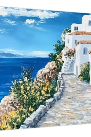 Schilderij - Steegje aan zee Tylko dziś