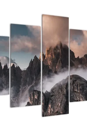 Schilderij - Dolomieten in de nevel Rabat