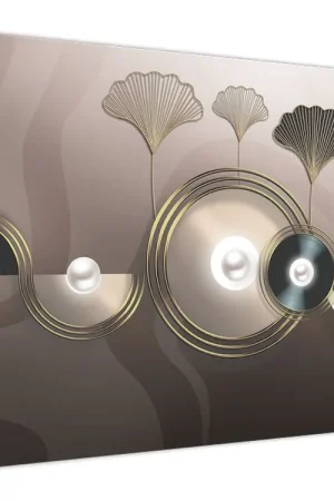 Schilderij - Goudbruine abstraktie Kup teraz