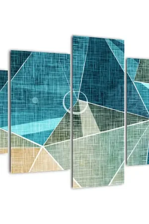 Zwrot pieniędzy Schilderij - Turquoise abstractie