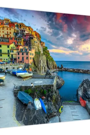 Schilderij - Mediterraans dorp Promocja