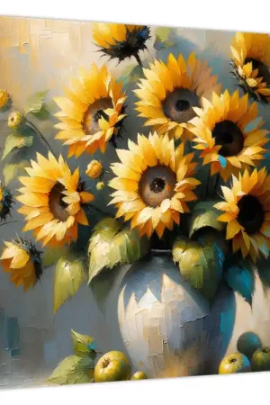 Popularny Schilderij – Vaas met zonnebloemen