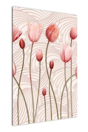 Schilderij - Roze tulpen Zamów teraz