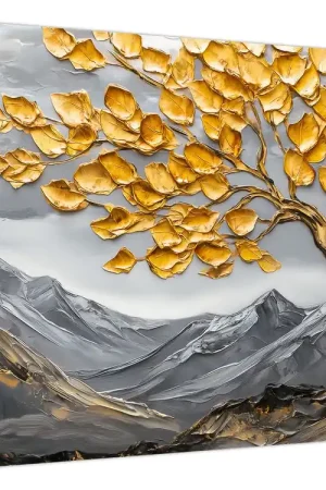 Schilderij – Boom met gouden bladeren Oferta limitowana