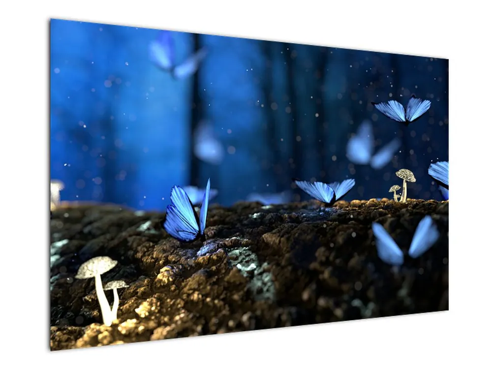 Kup teraz Schilderij - Blauwe vlinders