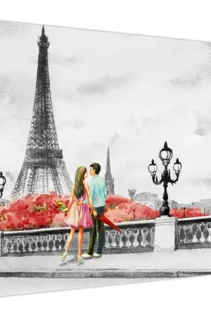Kup teraz Schilderij - Twee geliefden in Parijs