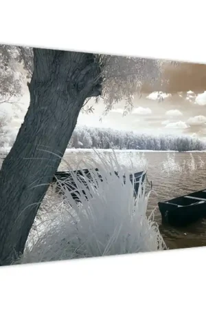 Bezpieczna płatność Schilderij - Boot op meer