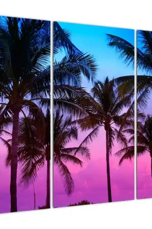 Schilderij - Palmbomen in Miami Wysoka jakość