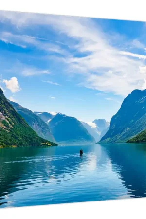 Schilderij - Lovatnet meer Oryginalny