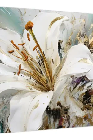 Schilderij - Abstractie met lelie Kup teraz