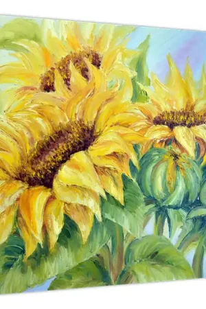 Schilderij - Zonnebloemen in bloei Zamów teraz