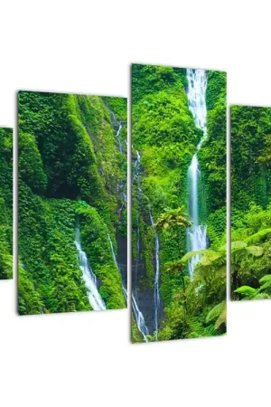 Oryginalny Schilderij - Madakaripura watervallen, Oost-Java, Indonesië