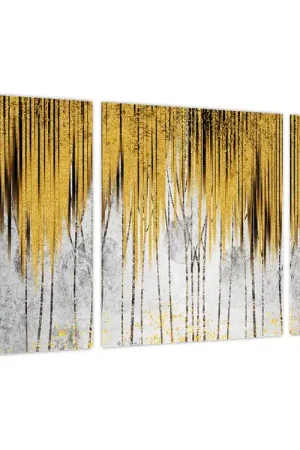 Schilderij - Gouden lijnen Tylko dziś