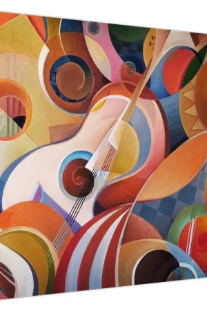 Schilderij - Muzikaal abstract Szybka dostawa