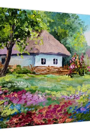 Schilderij - Huisje Tani