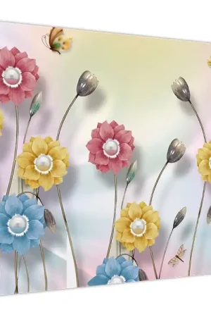 Schilderij - Bonte weide Autentyczny