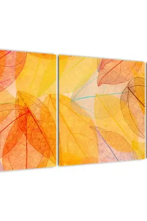 Schilderij - Achtergrond met herfstbladeren Oferta