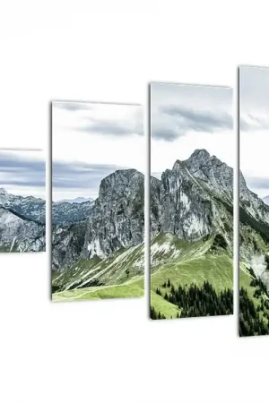 Autentyczny Schilderij - Bergtoppen