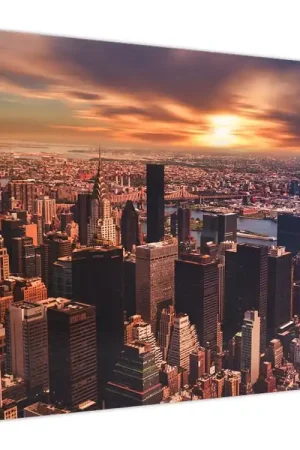 Schilderij - Uitzicht op metropool Tylko dziś