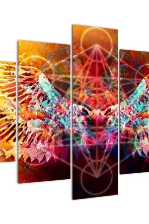 Tani Schilderij - Merkaba met vleugels, abstractie