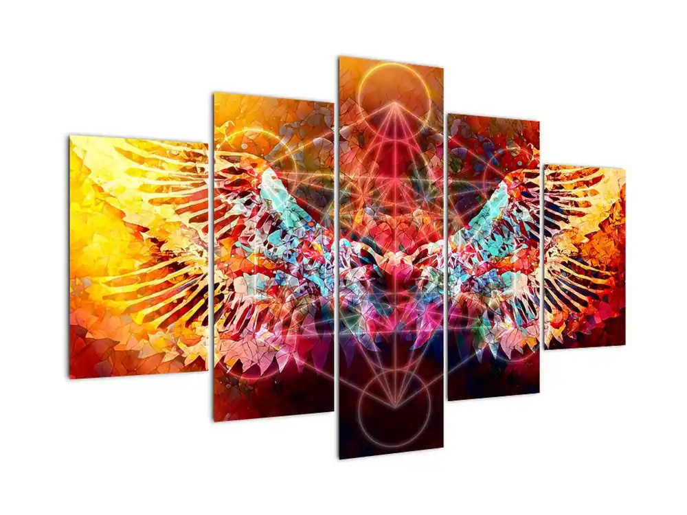 Tani Schilderij - Merkaba met vleugels, abstractie