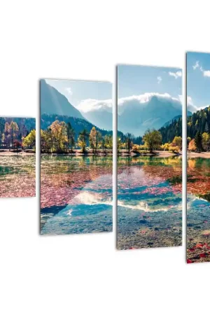 Tani Schilderij - Jasna-meer, Gozd Martuljek, Julische Alpen, Slovenië