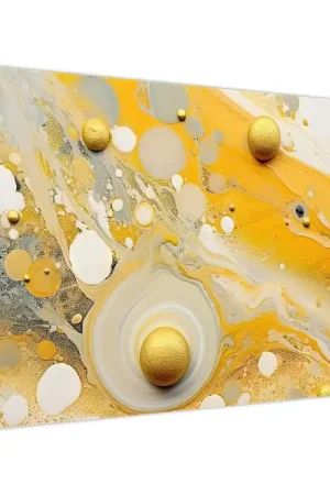 Schilderij - Abstracte achtergrond met gouden decoratie Bezpieczna płatność