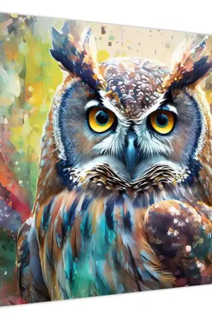 Bezpieczna płatność Schilderij - Schilderij van een uil