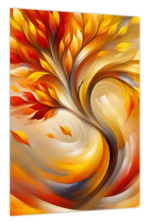 Schilderij - Herfstboom Nowość