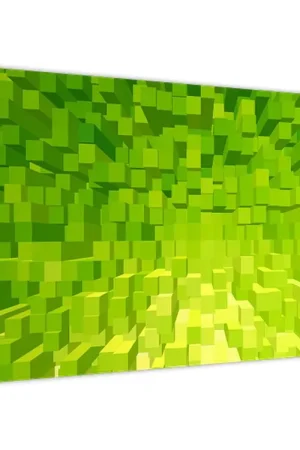 Schilderij - Geelgroene blokjes Kup teraz
