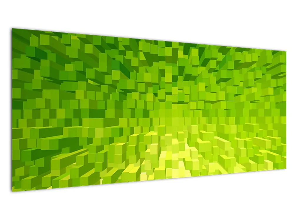 Schilderij - Geelgroene blokjes Kup teraz
