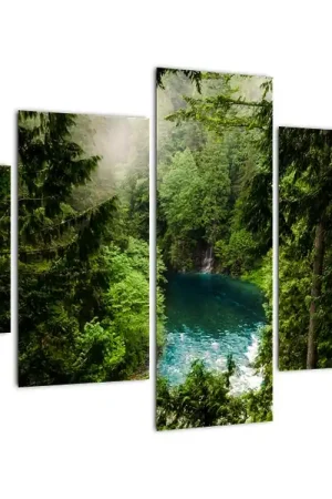 Wyprzedaż Schilderij - Doorkijkje tussen de bomen