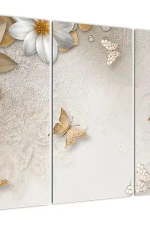 Tani Schilderij - Bloemen met vlinders