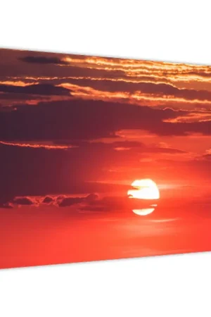 Premium Schilderij - Kleurrijke zon