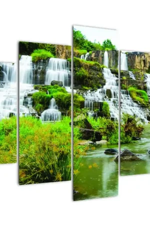 Szybka dostawa Schilderij - Watervallen tussen het groen