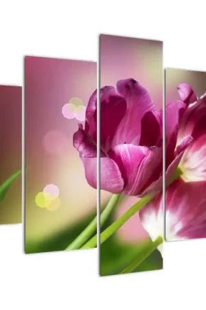 Popularny Schilderij - Roze tulpen