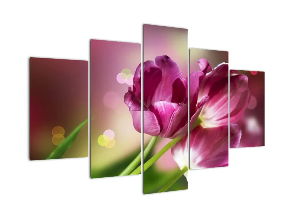 Popularny Schilderij - Roze tulpen