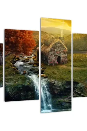 Bezpieczna płatność Schilderij - Huisje in sprookjeslandschap