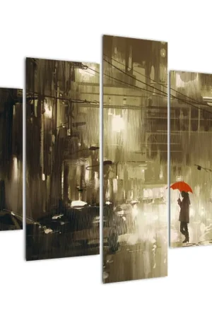 Schilderij - Vrouw in de regennacht Kup teraz