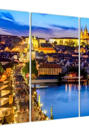 Autentyczny Schilderij - Karelsbrug, Praag, Tsjechië