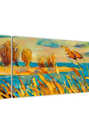 Ekspresowa dostawa Schilderij - Zonsondergang boven het meer, acrylschilderij