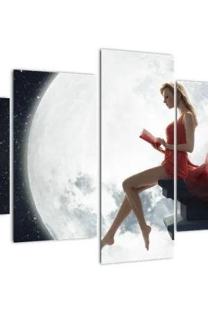 Schilderij - Vrouw in maanlicht Ostatnia szansa